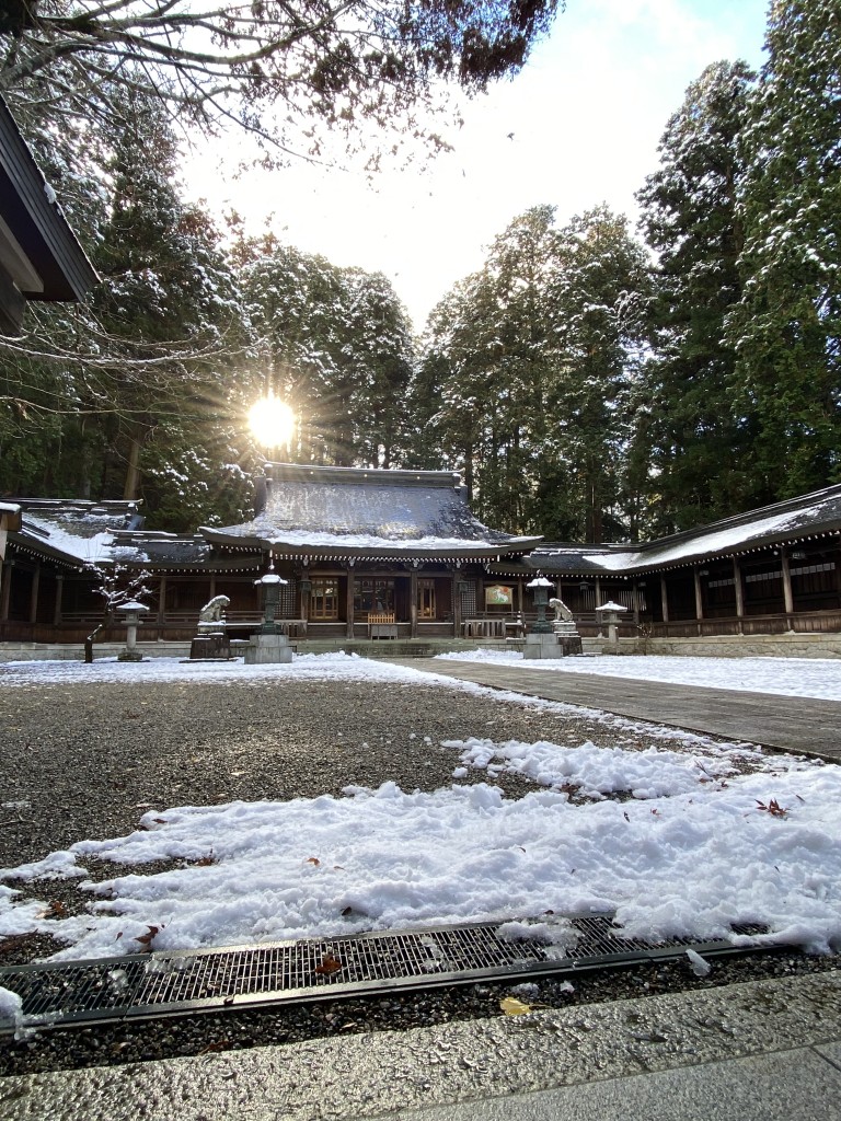 初雪・本殿